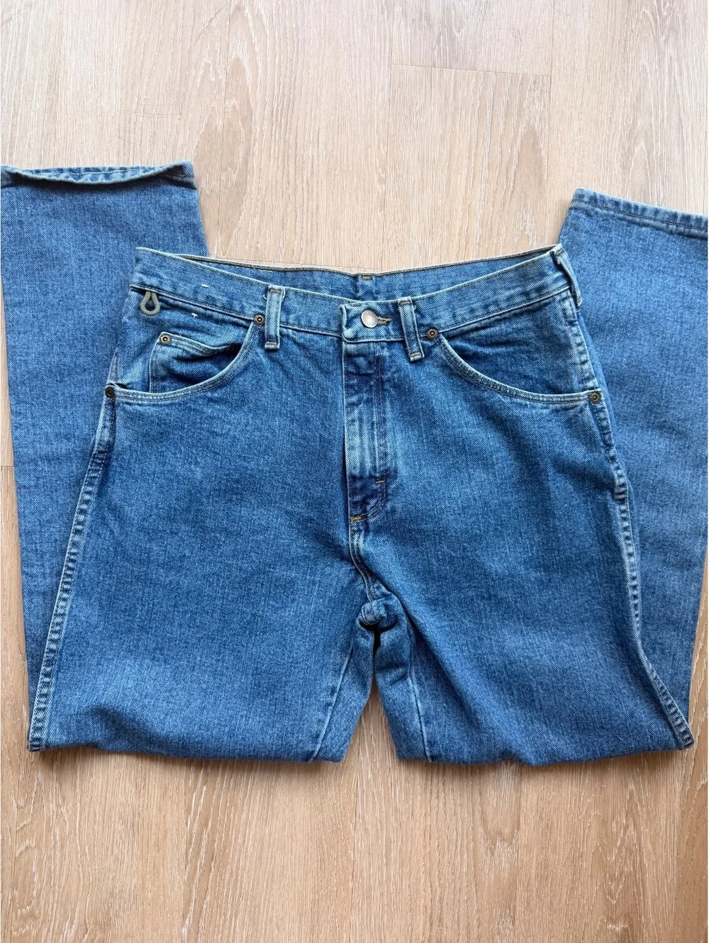 Wrangler Classic Blue Denim 100% Cotton Jeans Size 32x30